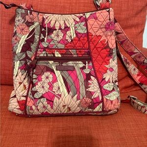 Vera Bradley Pink and Red Floral Crossbody Bag